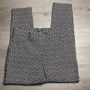 89th & Madison Pants Womens Size X Large Black White Abstract Pattern.